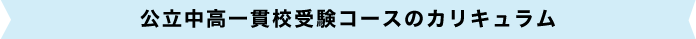 公立中学校進学コースのカリキュラム