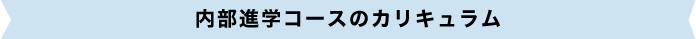 内部進学コースのカリキュラム